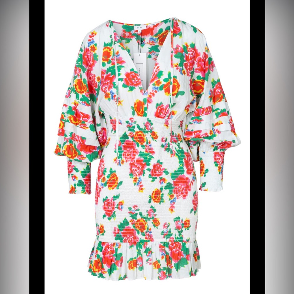 RHODE Anya Smocked Floral Dress